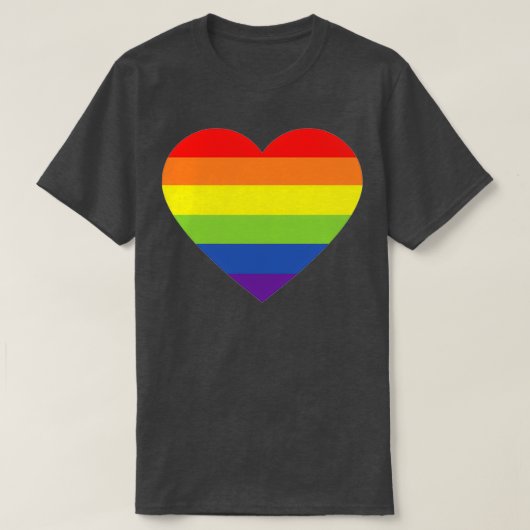 Rainbow Heart LGBTQ-ontwerp T-shirt (Design voorkant)