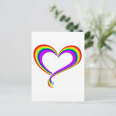 Rainbow Heart | LGBTQ+ Pride Postkarte Briefkaart (Staand voorkant)