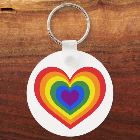 Rainbow Heart LGBTQ Pride Sleutelhanger (Achterkant)