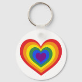 Rainbow Heart LGBTQ Pride Sleutelhanger (Achterkant)