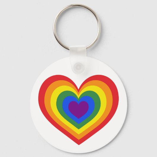 Rainbow Heart LGBTQ Pride Sleutelhanger (Achterkant)