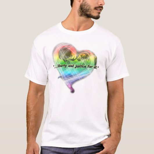 Rainbow Heart Liberty Tshirt (Voorkant)