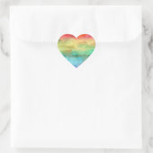 Rainbow Heart Liefde Vrolijk Helder Hart Sticker (Tas)