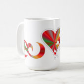 Rainbow Heart Lily and Butterfly Koffiemok (Voorkant links)