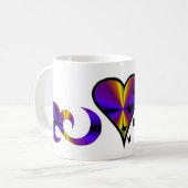 Rainbow Heart Lily and Butterfly Koffiemok (Voorkant links)