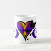 Rainbow Heart Lily and Butterfly Koffiemok (Center)