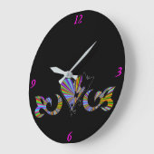 Rainbow Heart Lily en Butterfly Grote Klok (Hoek)