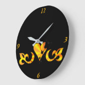 Rainbow Heart Lily en Butterfly Grote Klok (Hoek)