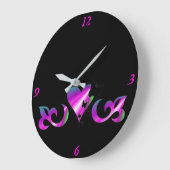 Rainbow Heart Lily en Butterfly Grote Klok (Hoek)