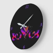 Rainbow Heart Lily en Butterfly Grote Klok (Hoek)