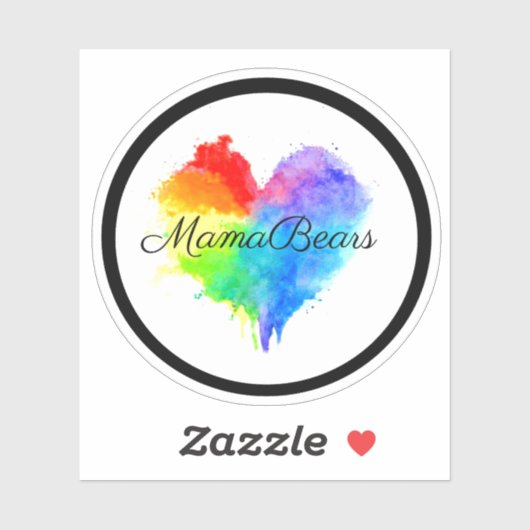 Rainbow Heart Logo Vinyl Sticker (Vel)