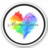 Rainbow Heart Logo Vinyl Sticker (Voorkant)