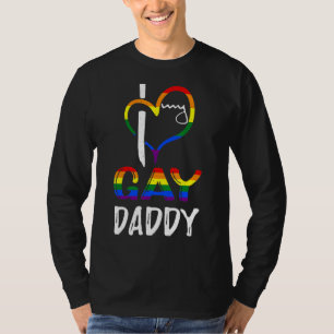 Rainbow Heart Love Gay Dad Lgbetq Lgbt Pride Mont T-shirt