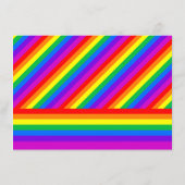 Rainbow Heart Love is liefde bruiloft detail Informatiekaartje (Achterkant)