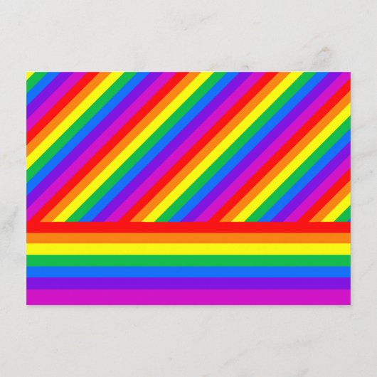 Rainbow Heart Love is liefde bruiloft detail Informatiekaartje (Achterkant)