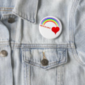 Rainbow Heart "Love is Love"-Button Ronde Button 5,7 Cm (In situ)