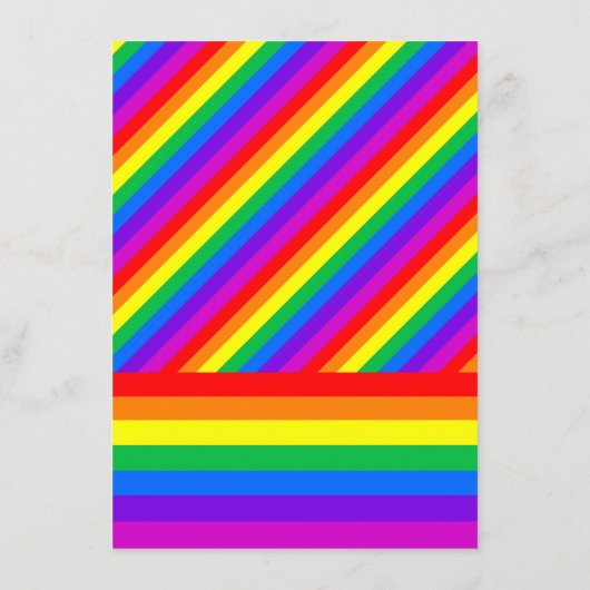 Rainbow Heart Love is Love Love Wedding Menu (Achterkant)