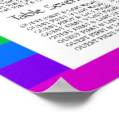 Rainbow Heart Love is Love Love Wedding Seating Ch Poster (Hoek)