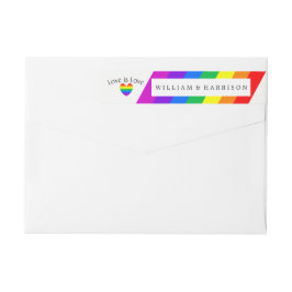 Rainbow Heart Love is Love Wedding