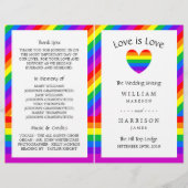 Rainbow Heart Love is Love Wedding Bi-voudig Progr (Voorkant)
