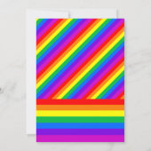 Rainbow Heart Love is Love Wedding Kaart (Achterkant)