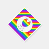 Rainbow Heart Love is Love Wedding Servetten (Hoek)