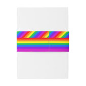 Rainbow Heart Love is Love Wedding Uitnodigingen Wikkel (Achterkant Voorbeeld)