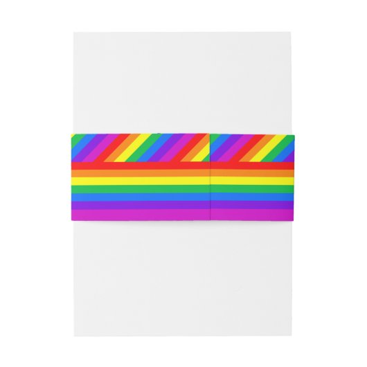 Rainbow Heart Love is Love Wedding Uitnodigingen Wikkel (Achterkant Voorbeeld)