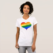 Rainbow Heart Love Wins T-shirt (Voorkant volledig)