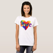 Rainbow Heart Love Word stromend Tanktop (Voorkant volledig)