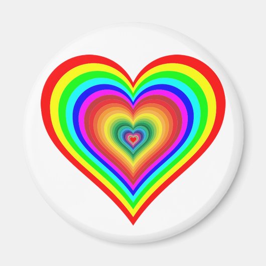 Rainbow Heart Magneet (Voorkant)