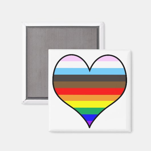 Rainbow Heart Magneet (Voorkant / Achterkant)
