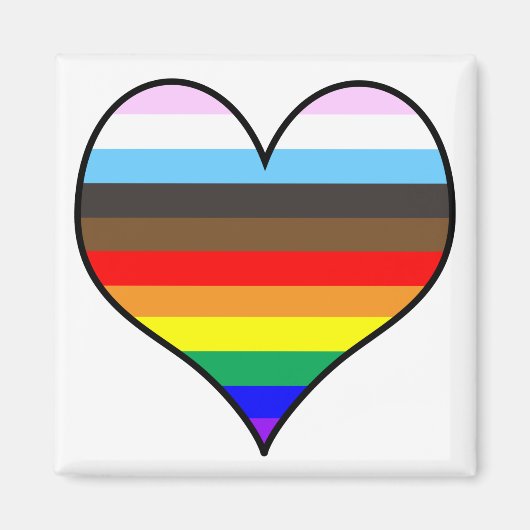 Rainbow Heart Magneet (Voorkant)