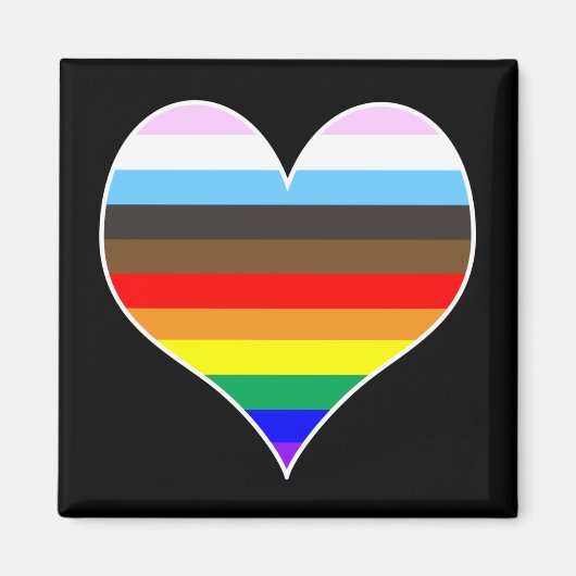 Rainbow Heart Magneet (Voorkant)