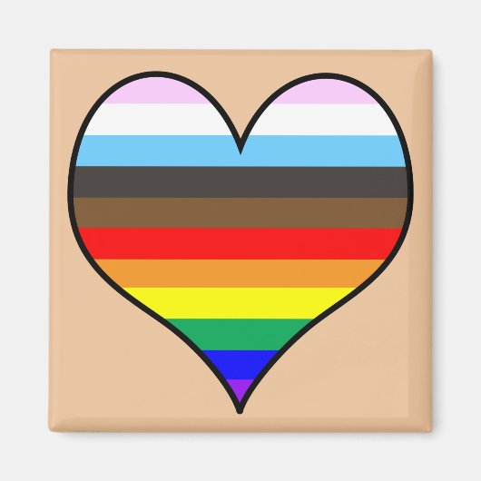 Rainbow Heart Magneet (Voorkant)