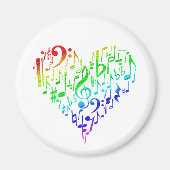 Rainbow Heart Magnet Wit (Voorkant)