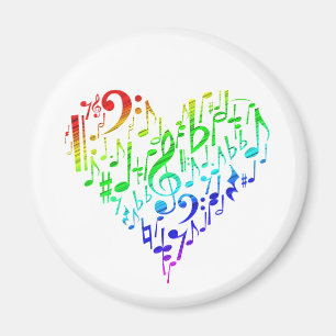 Rainbow Heart Magnet Wit