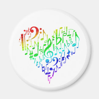 Rainbow Heart Magnet Wit