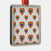 Rainbow Heart Metalen Ornament (Rechts)