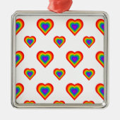 Rainbow Heart Metalen Ornament (Voorkant)