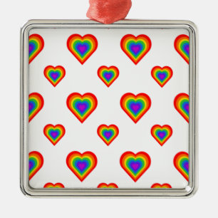 Rainbow Heart Metalen Ornament