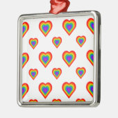 Rainbow Heart Metalen Ornament (Links)