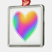 Rainbow Heart Metalen Ornament (Links)