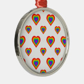 Rainbow Heart Metalen Ornament (Rechts)