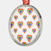 Rainbow Heart Metalen Ornament (Links)