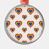 Rainbow Heart Metalen Ornament (Voorkant)