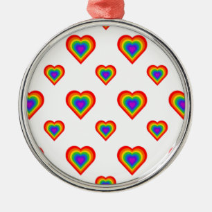Rainbow Heart Metalen Ornament