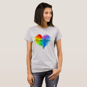 Rainbow Heart Moms T Shirt (Voorkant volledig)