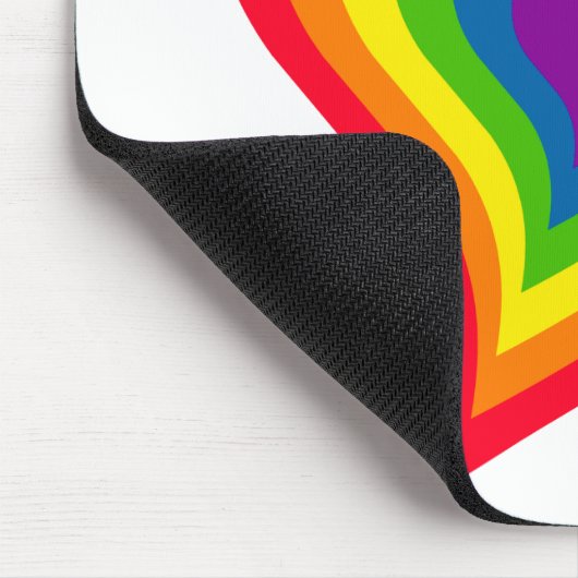 Rainbow Heart mousepad Muismat (Hoek)