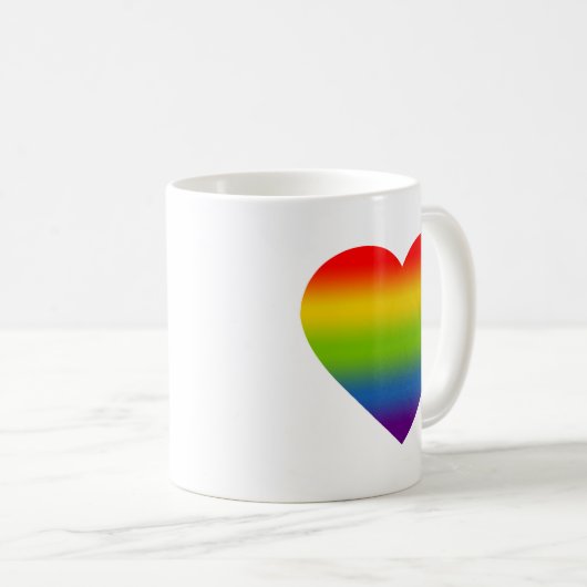 Rainbow Heart Mug Koffiemok (Voorkant rechts)
